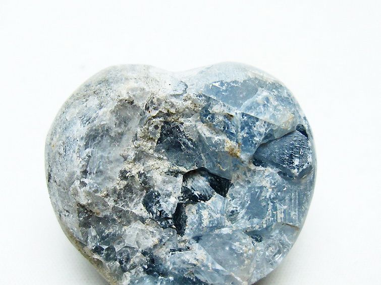 セレスタイト 天青石 ハートシェイプ 原石 [t756-6184] 2枚目