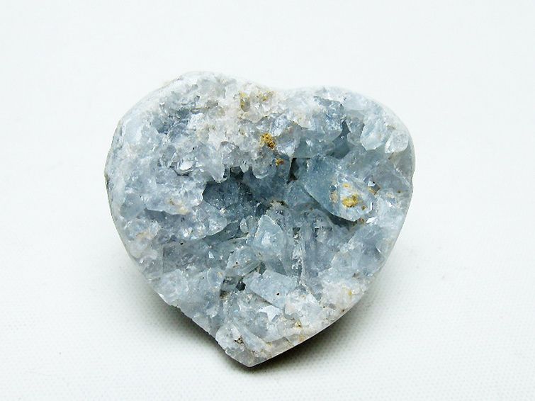 セレスタイト 天青石 ハートシェイプ 原石 [t756-6187] 1枚目
