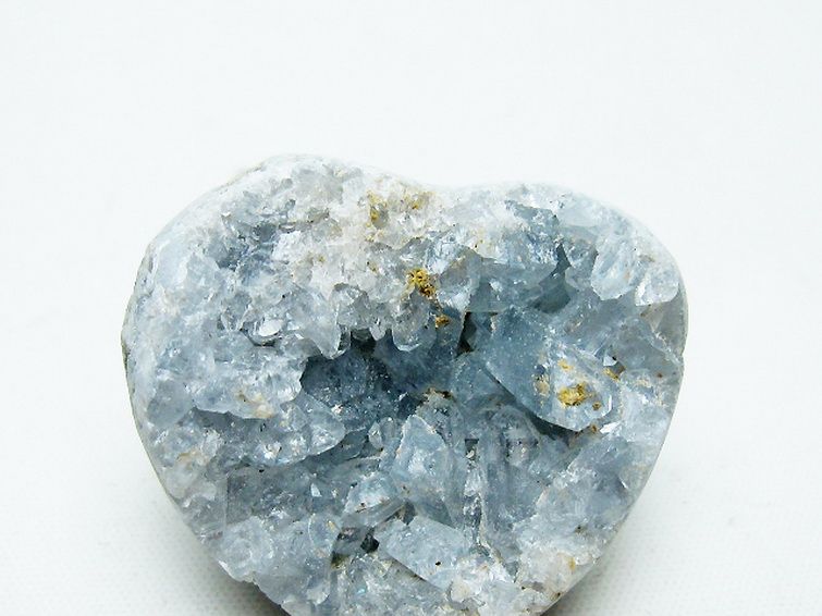 セレスタイト 天青石 ハートシェイプ 原石 [t756-6187] 2枚目