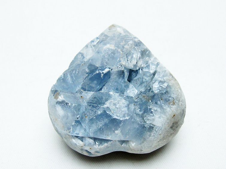 セレスタイト 天青石 ハートシェイプ 原石 [t756-6193] 3枚目