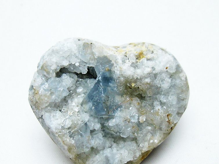 セレスタイト 天青石 ハートシェイプ 原石 [t756-6200] 2枚目