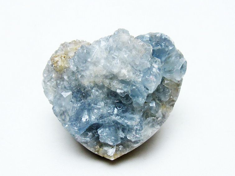 セレスタイト 天青石 ハートシェイプ 原石[T756-6218] 1枚目