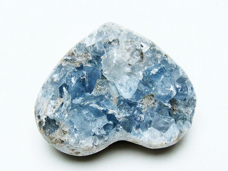セレスタイト 天青石 ハートシェイプ 原石 [t756-6221] 3枚目