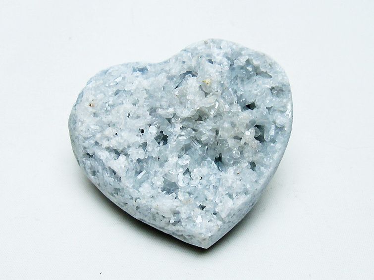 セレスタイト 天青石 ハートシェイプ 原石 [t756-6233] 1枚目