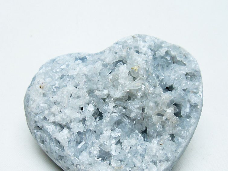 セレスタイト 天青石 ハートシェイプ 原石 [t756-6233] 2枚目