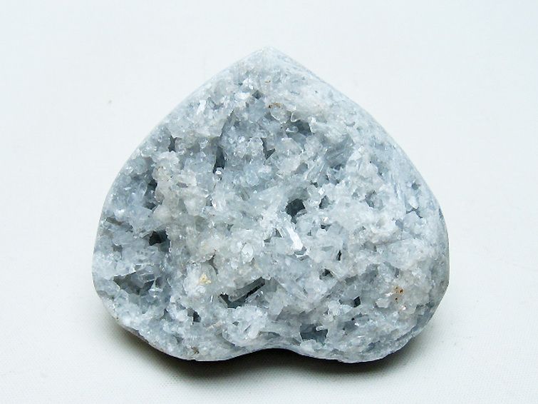 セレスタイト 天青石 ハートシェイプ 原石 [t756-6233] 3枚目