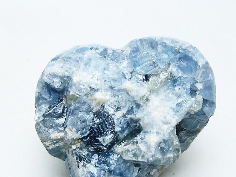 セレスタイト 天青石 ハートシェイプ 原石 [t756-6245] 2枚目