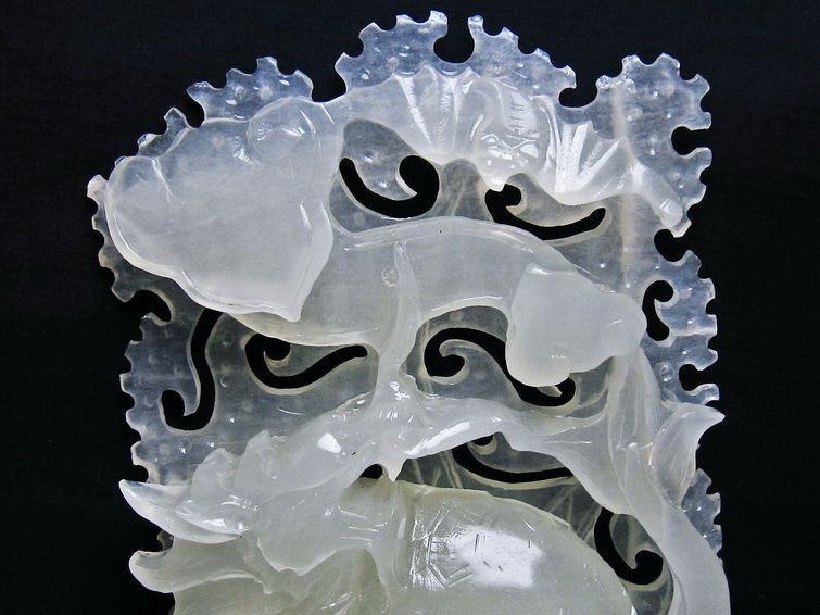 1.5Kg 漢白玉 手彫り 龍 置物 [t757-1976] 3枚目