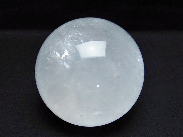 虹入り カルサイト 丸玉 83mm [T758-2080] 1枚目