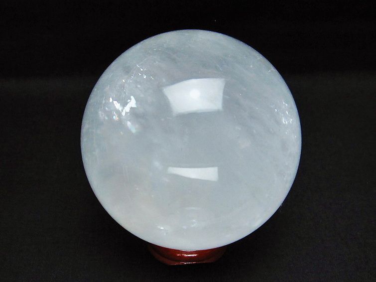 虹入り カルサイト 丸玉 83mm [T758-2080] 3枚目