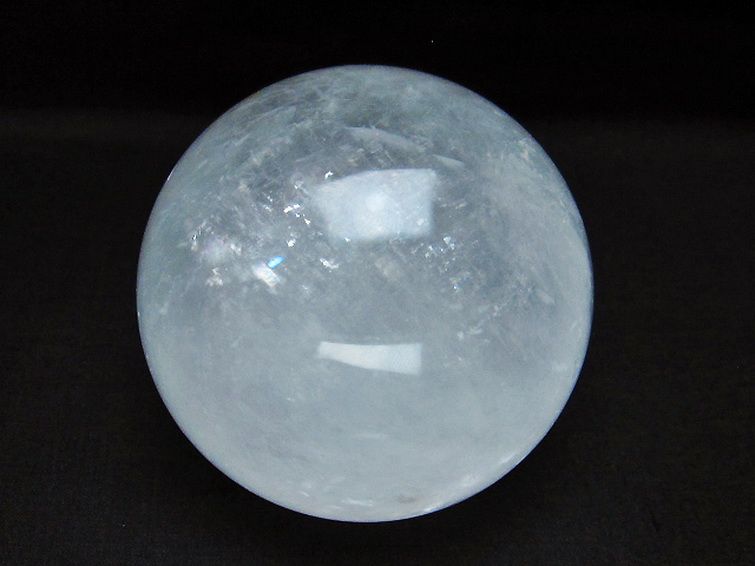 虹入り カルサイト 丸玉 84mm [t758-2117] 1枚目