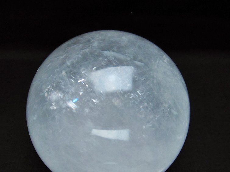 虹入り カルサイト 丸玉 84mm [t758-2117] 2枚目