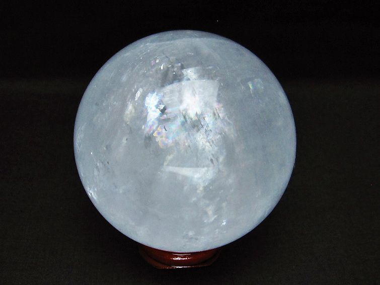 虹入り カルサイト 丸玉 79mm [T758-2120] 3枚目