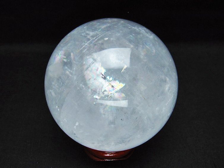 虹入り カルサイト 丸玉 79mm [t758-2128] 3枚目