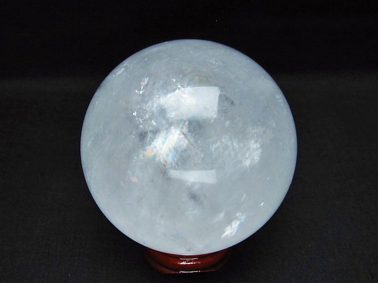 虹入り カルサイト 丸玉 76mm [T758-2130] 3枚目