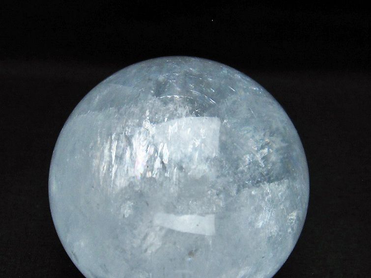 虹入り カルサイト 丸玉 76mm [t758-2133] 2枚目