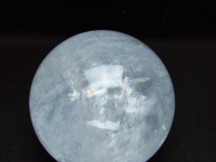 虹入り カルサイト 丸玉 73mm [t758-2139] 2枚目