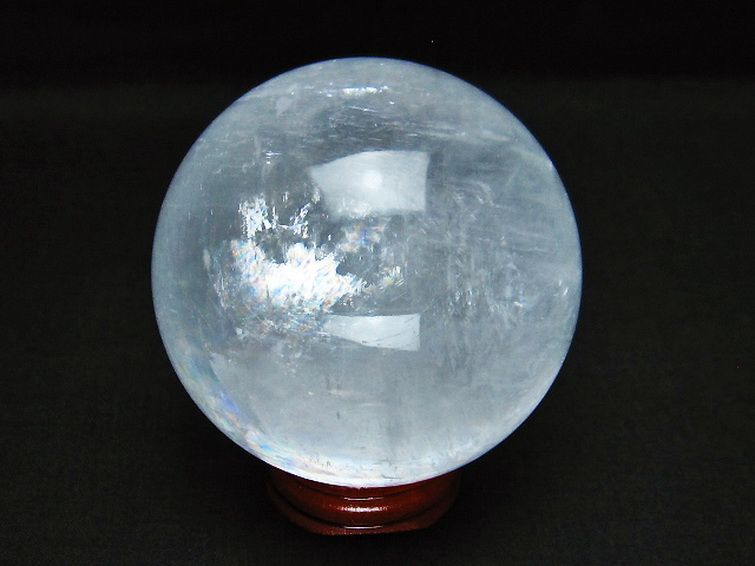 虹入り カルサイト 丸玉 67mm [t758-2143] 3枚目