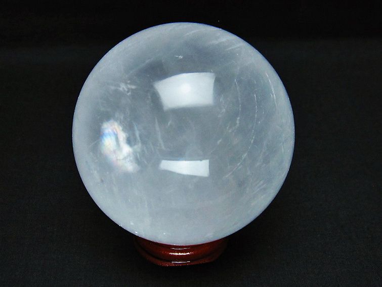 虹入り カルサイト 丸玉 71mm [t758-2151] 3枚目