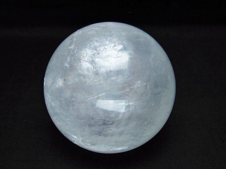 虹入り カルサイト 丸玉 74mm [T758-2152] 1枚目