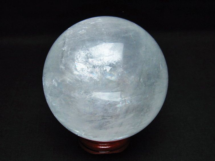 虹入り カルサイト 丸玉 74mm [T758-2152] 3枚目