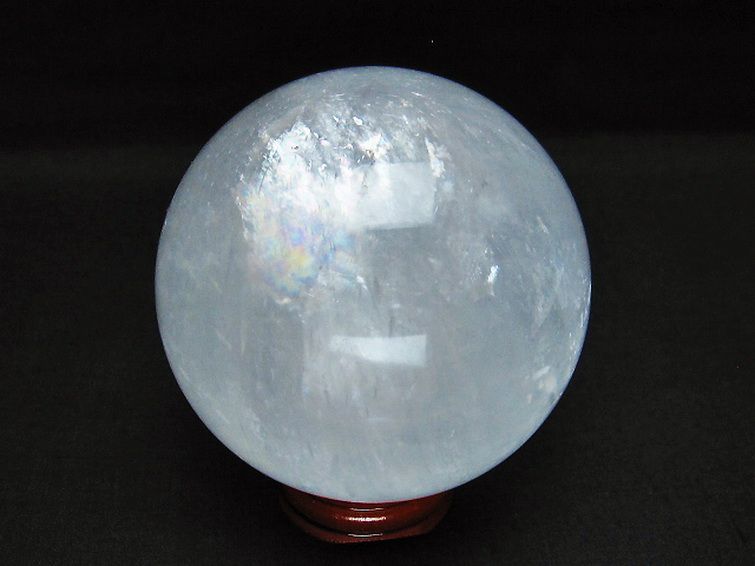 虹入り カルサイト 丸玉 76mm [t758-2155] 3枚目