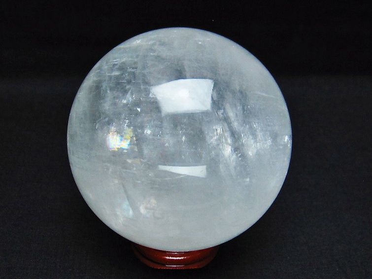 虹入り カルサイト 丸玉 78mm [t758-2160] 3枚目