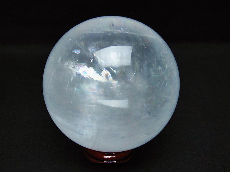 虹入り カルサイト 丸玉 78mm [t758-2172] 3枚目