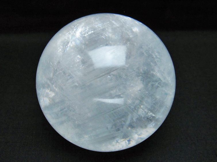 虹入り カルサイト 丸玉 84mm [t758-2196] 1枚目