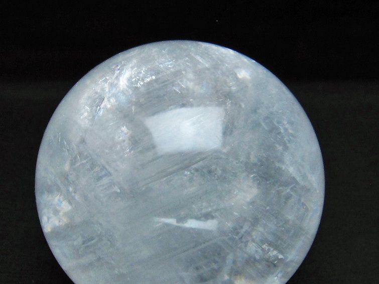 虹入り カルサイト 丸玉 84mm [t758-2196] 2枚目