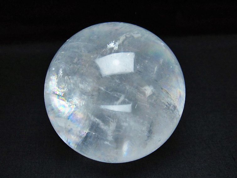 虹入り カルサイト 丸玉 80mm [t758-2203] 1枚目