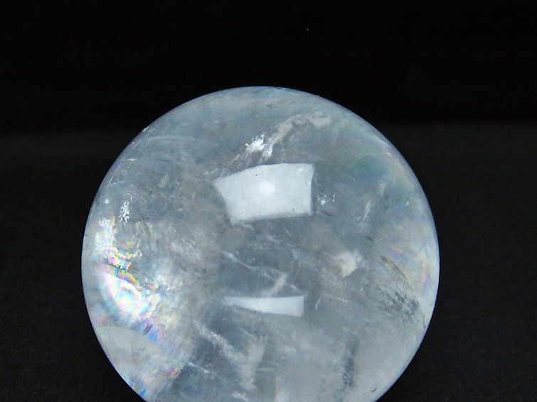 虹入り カルサイト 丸玉 80mm [t758-2203] 2枚目