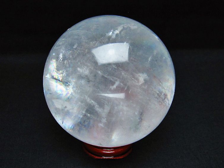 虹入り カルサイト 丸玉 80mm [t758-2203] 3枚目