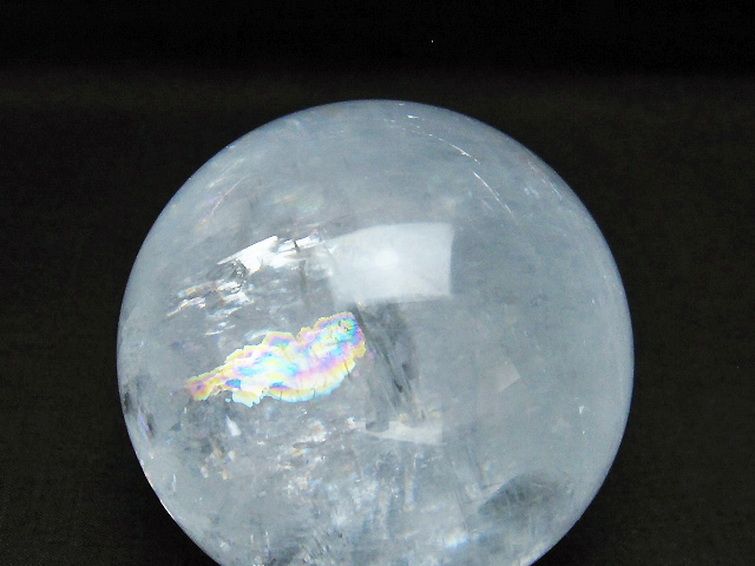 虹入り カルサイト 丸玉 68mm [T758-2222] 2枚目