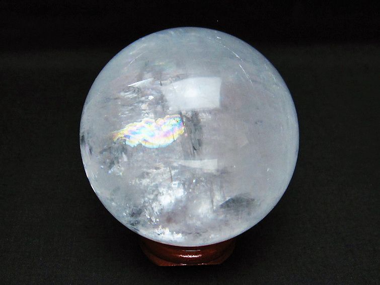 虹入り カルサイト 丸玉 68mm [T758-2222] 3枚目