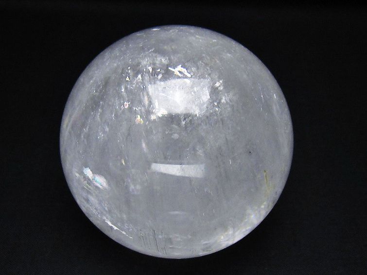 虹入り カルサイト 丸玉 75mm [t758-2252] 1枚目