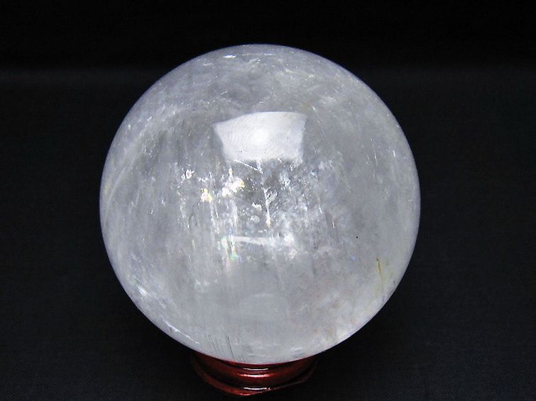 虹入り カルサイト 丸玉 75mm [t758-2252] 3枚目