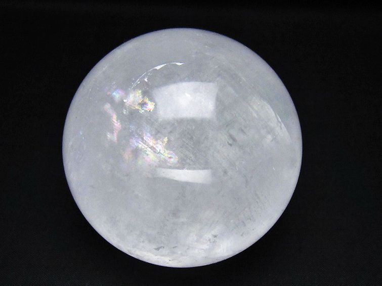 虹入り カルサイト 丸玉 74mm [t758-2254] 1枚目