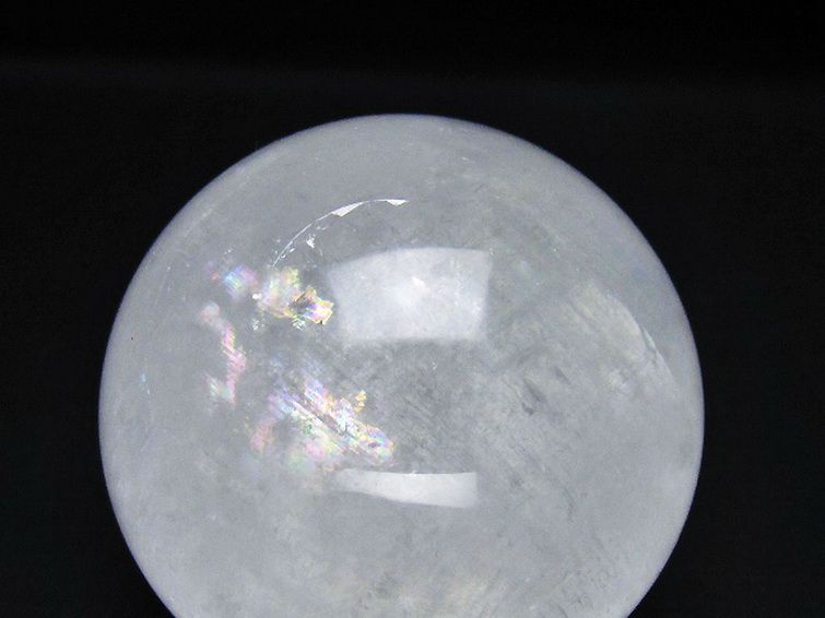 虹入り カルサイト 丸玉 74mm [t758-2254] 2枚目