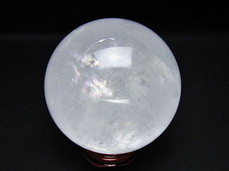 虹入り カルサイト 丸玉 74mm [t758-2254] 3枚目