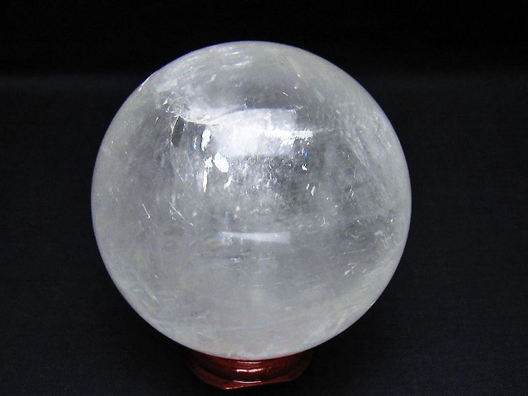 虹入り カルサイト 丸玉 75mm [t758-2256] 3枚目