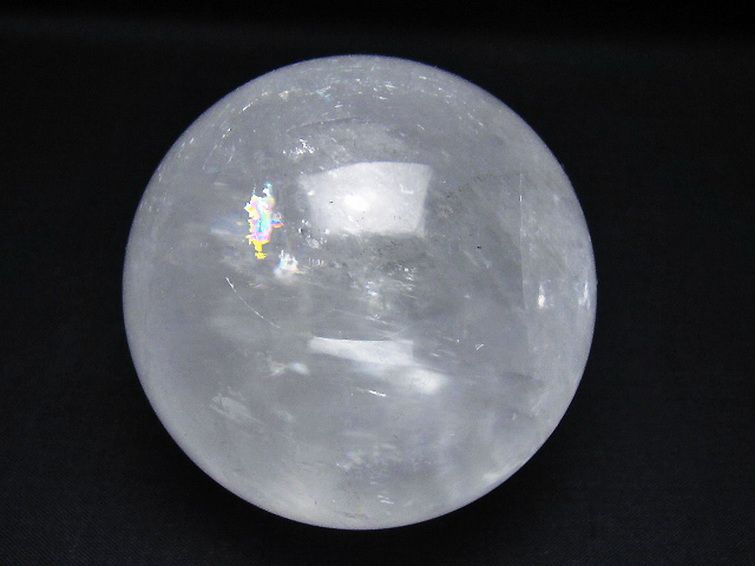 虹入り カルサイト 丸玉 74mm [t758-2257] 1枚目