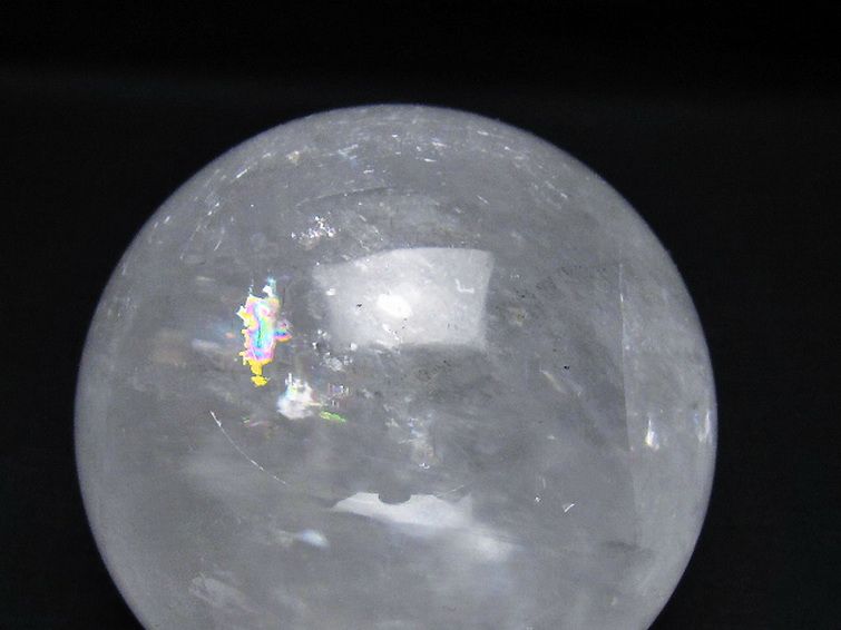 虹入り カルサイト 丸玉 74mm [t758-2257] 2枚目