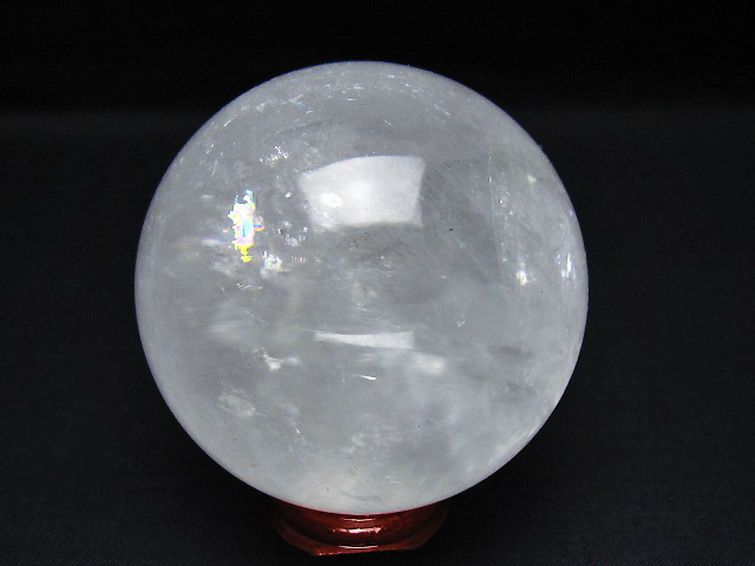 虹入り カルサイト 丸玉 74mm [t758-2257] 3枚目