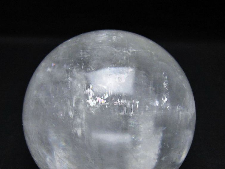 虹入り カルサイト 丸玉 82mm [t758-2272] 2枚目