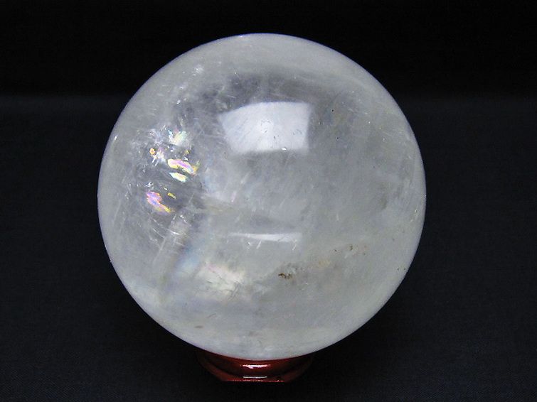 虹入り カルサイト 丸玉 82mm [t758-2276] 3枚目