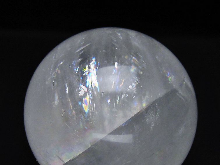 虹入り カルサイト 丸玉 84mm [t758-2281] 2枚目