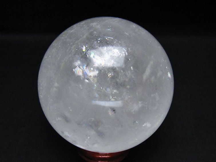 虹入り カルサイト 丸玉 77mm [t758-2310] 3枚目