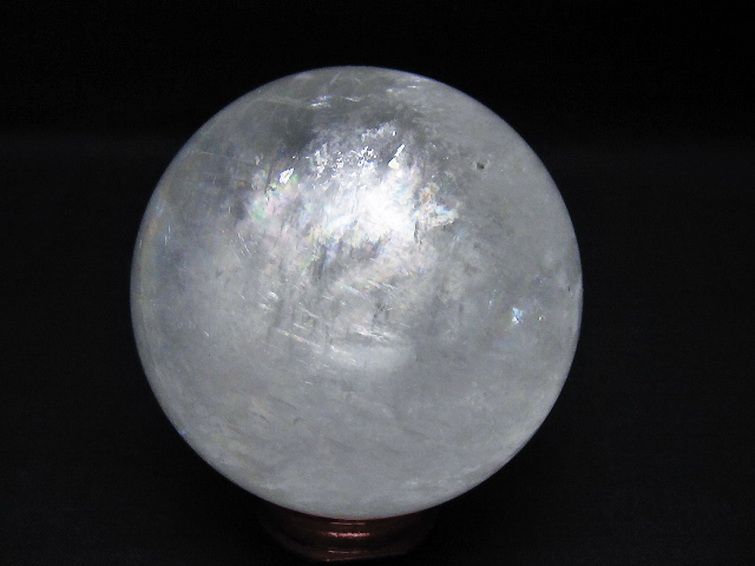 虹入り カルサイト 丸玉 76mm [t758-2312] 3枚目