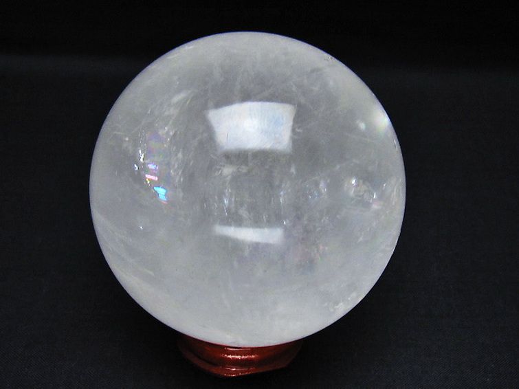 虹入り カルサイト 丸玉 75mm [t758-2316] 3枚目